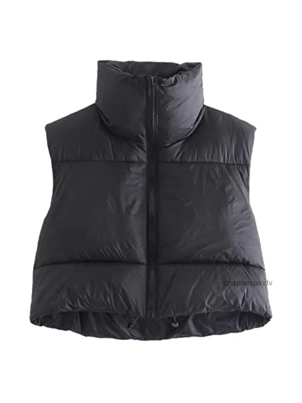 Women's Cropped Puffer Vest Lightweight Sleeveless Padded Gilet